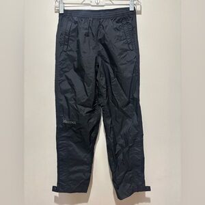 Marmot PreCip Windbreaker Rain Eco Pants Black Kids Size Medium